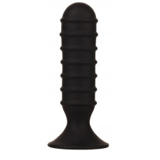 Чёрный силиконовый анальный массажер MENZSTUFF RIBBED TORPEDO DONG - 13 см. Чёрный силиконовый анальный массажер MENZSTUFF RIBBED TORPEDO DONG - 13 см.
