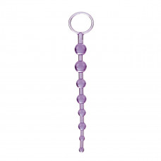 Фиолетовая анальная цепочка First Time Love Beads - 21 см.