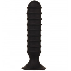 Чёрный ребристый массажер для анальной стимуляции MENZSTUFF RIBBED TORPEDO DONG - 15 см. Чёрный ребристый массажер для анальной стимуляции MENZSTUFF RIBBED TORPEDO DONG - 15 см.