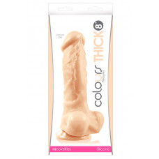 Большой фаллоимитатор Colours Pleasures Thick 8  Dildo - 23,8 см.