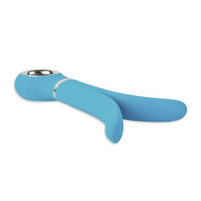 Голубой анатомический вибромассажер Fun Toys Gvibe 2 - 18 см.