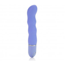 Голубой гнущийся вибратор 10-Function Silicone Pleasure Bendie Wavy G s - 17,8 см.